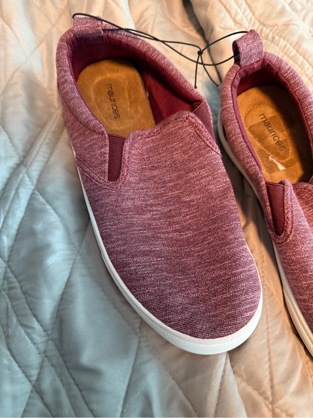 NWOT Maurices Marled Rose Slip-On Sneakers